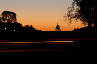 Sunrise behind the Capitol