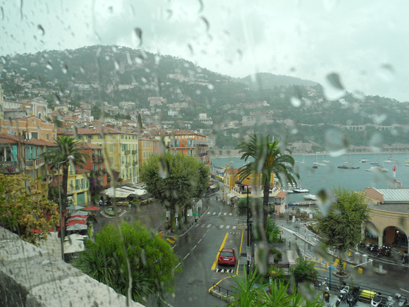 Nice, France in the rain
