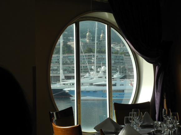 Monaco as seen from the ship dining room