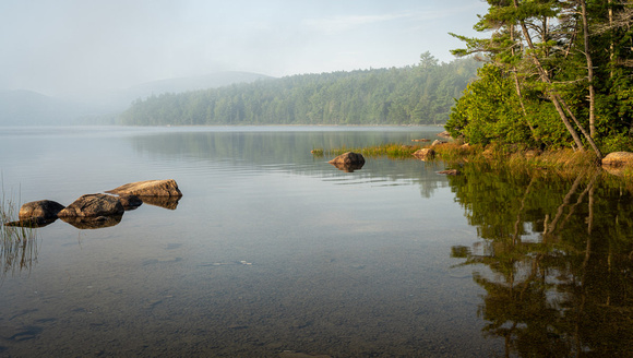 Calm and foggy at Eagle Lake