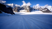 Landing on a glacier